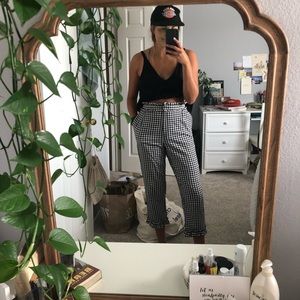 High waisted top shop gingham pants